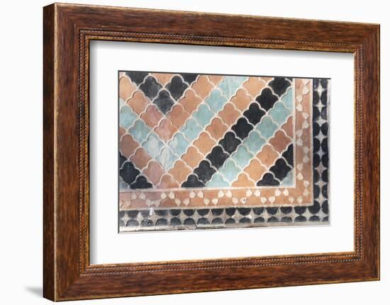 Azerbaijan, Sheki. A Geometric Pattern on the Side of the Palace of Shaki Khans-Alida Latham-Framed Photographic Print