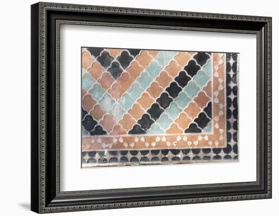 Azerbaijan, Sheki. A Geometric Pattern on the Side of the Palace of Shaki Khans-Alida Latham-Framed Photographic Print