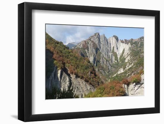 Azerbaijan, Sheki. A Rocky Cliffside Outside of Sheki-Alida Latham-Framed Photographic Print