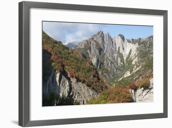 Azerbaijan, Sheki. A Rocky Cliffside Outside of Sheki-Alida Latham-Framed Photographic Print