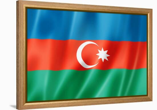 Azerbaijani Flag-daboost-Framed Stretched Canvas