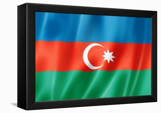 Azerbaijani Flag-daboost-Framed Stretched Canvas