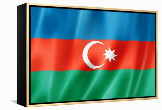 Azerbaijani Flag-daboost-Framed Stretched Canvas