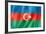 Azerbaijani Flag-daboost-Framed Art Print