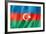 Azerbaijani Flag-daboost-Framed Art Print