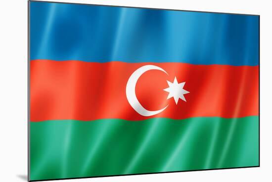 Azerbaijani Flag-daboost-Mounted Art Print