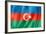 Azerbaijani Flag-daboost-Framed Art Print