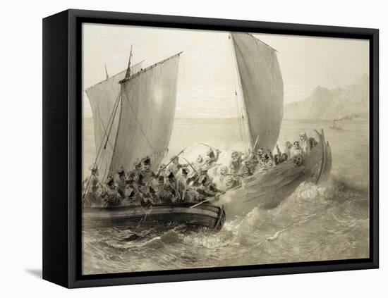 Azov Cossacks Boarding a Turkish Corsair Full of Cherkessk Women on the Coast of the Black Sea-Grigori Grigorevich Gagarin-Framed Premier Image Canvas