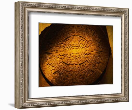 Aztec Carved Calendar Stone-Randy Faris-Framed Photographic Print