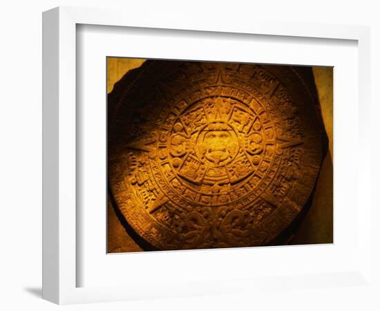 Aztec Carved Calendar Stone-Randy Faris-Framed Photographic Print