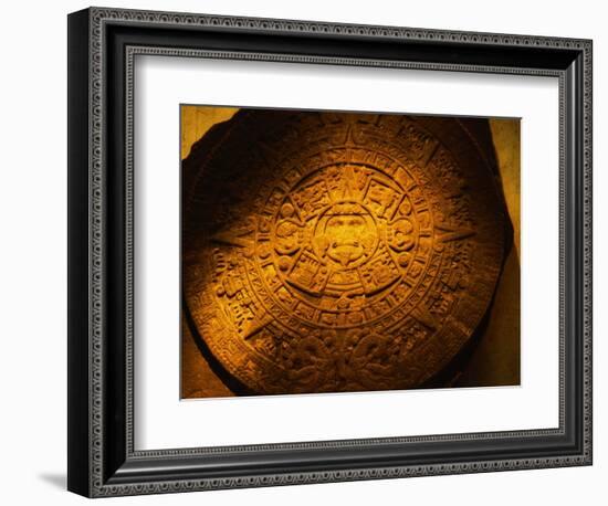 Aztec Carved Calendar Stone-Randy Faris-Framed Photographic Print