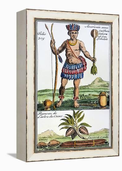 Aztec: Chocolate, 1685-null-Framed Premier Image Canvas
