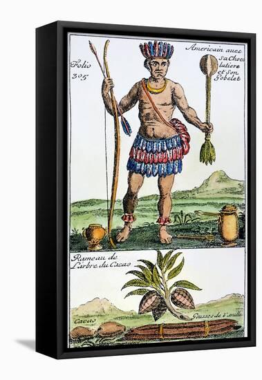 Aztec: Chocolate, 1685-null-Framed Premier Image Canvas