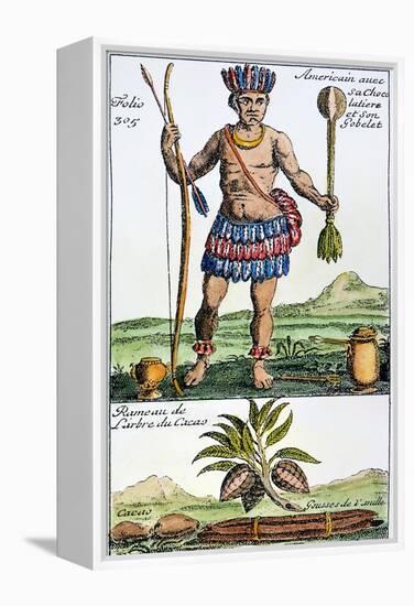 Aztec: Chocolate, 1685-null-Framed Premier Image Canvas