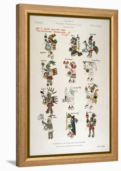 Aztec Gods from the Florentine codex-null-Framed Premier Image Canvas