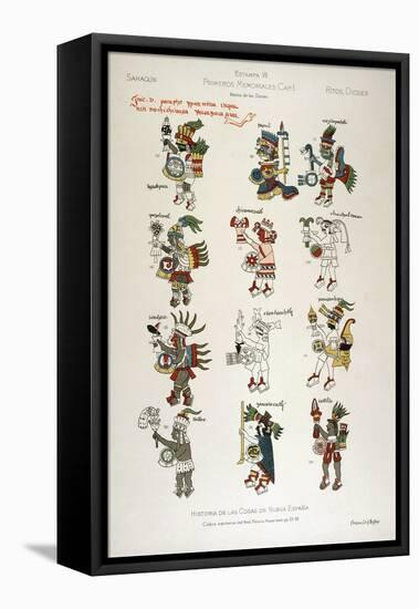 Aztec Gods from the Florentine codex-null-Framed Premier Image Canvas