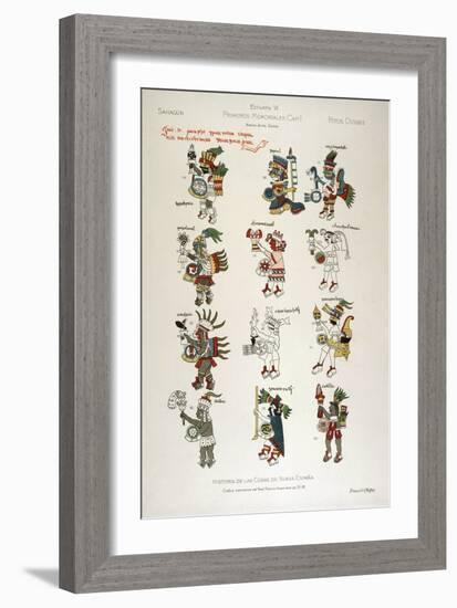 Aztec Gods from the Florentine codex-null-Framed Giclee Print