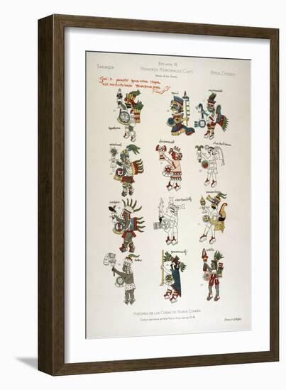 Aztec Gods from the Florentine codex-null-Framed Giclee Print