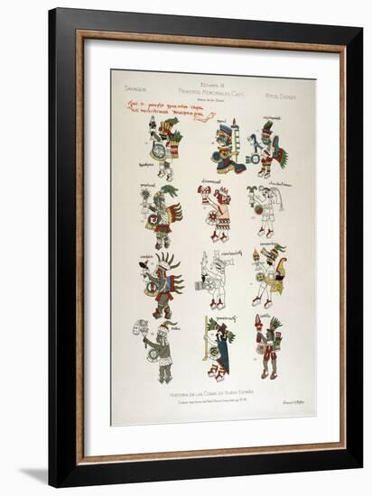 Aztec Gods from the Florentine codex-null-Framed Giclee Print