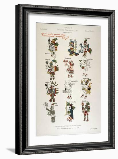 Aztec Gods from the Florentine codex-null-Framed Giclee Print