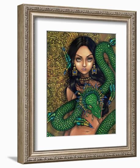 Aztec /Mayan Art:  Priestess of Quetzalcoatl-Jasmine Becket-Griffith-Framed Art Print