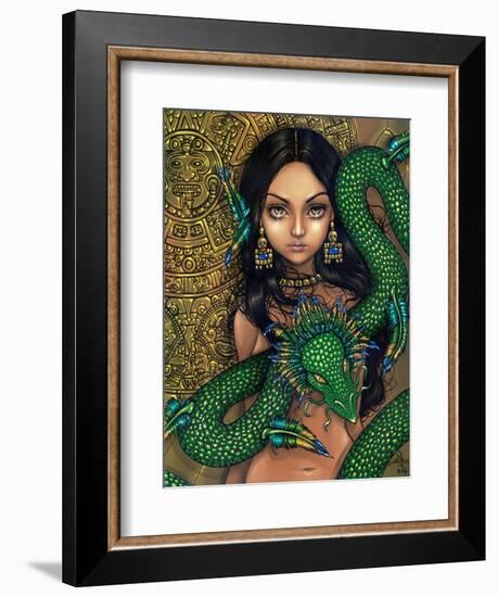 Aztec /Mayan Art:  Priestess of Quetzalcoatl-Jasmine Becket-Griffith-Framed Art Print