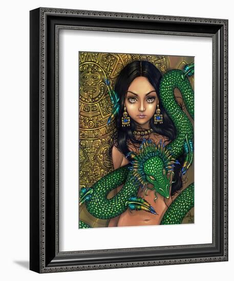 Aztec /Mayan Art:  Priestess of Quetzalcoatl-Jasmine Becket-Griffith-Framed Art Print