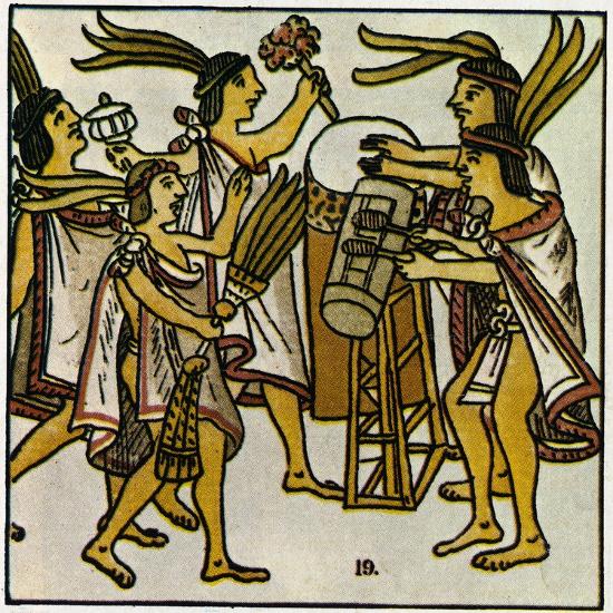 'Aztec Musicians Playing Instruments from the Florentine Codex' Giclee ...