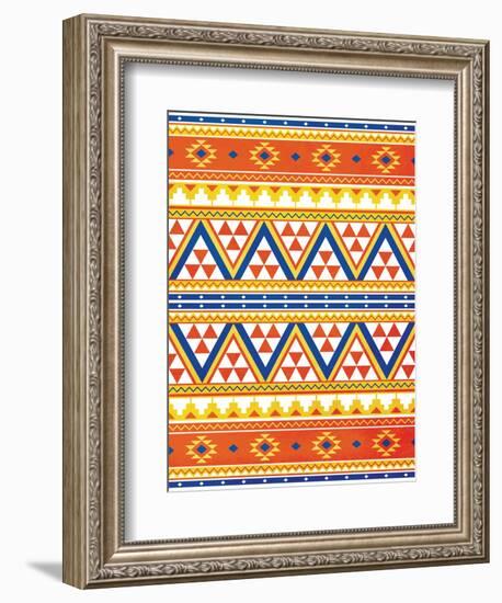 Aztec Pattern Colors-Jace Grey-Framed Art Print