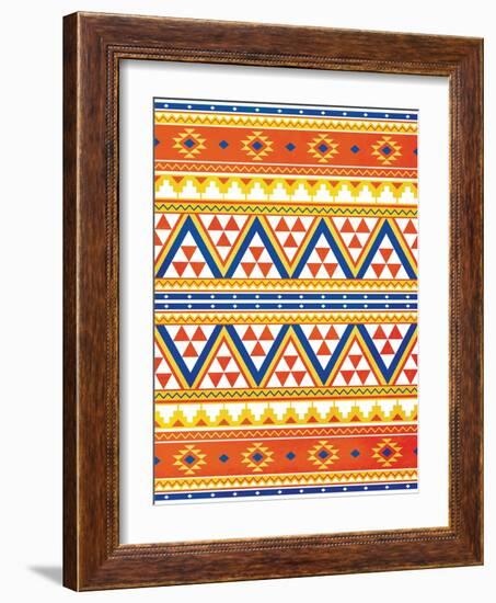 Aztec Pattern Colors-Jace Grey-Framed Art Print