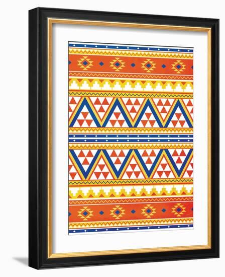 Aztec Pattern Colors-Jace Grey-Framed Art Print