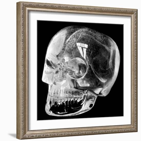Aztec Rock Crystal Skull-null-Framed Photographic Print