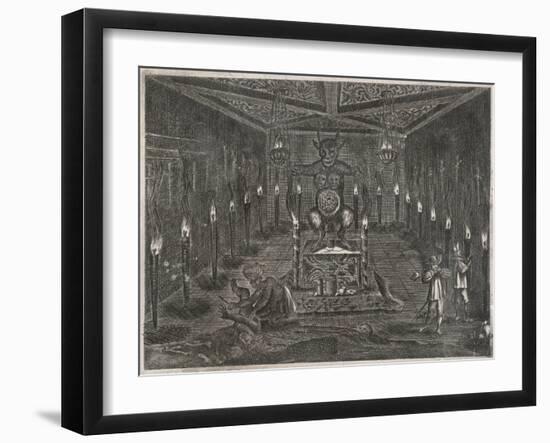 Aztec Sacrifice-Theodor de Bry-Framed Art Print