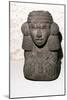 Aztec stone head of Rain God Tlaloc, 1300-1521-Unknown-Mounted Giclee Print