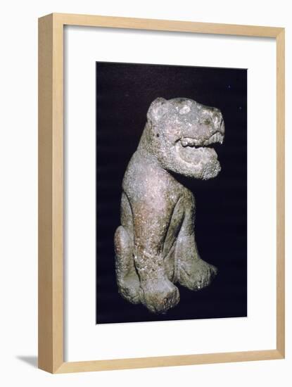 Aztec stonecarving of Jaguar, from Valley of Mexico, 1400-1521-Unknown-Framed Giclee Print