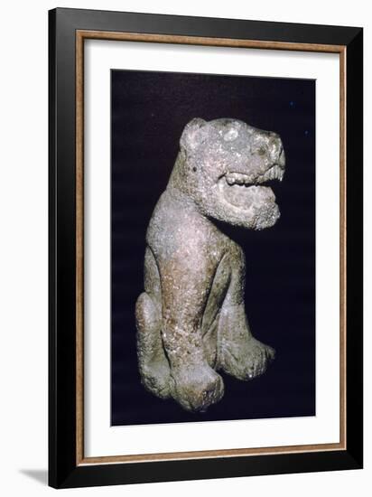 Aztec stonecarving of Jaguar, from Valley of Mexico, 1400-1521-Unknown-Framed Giclee Print