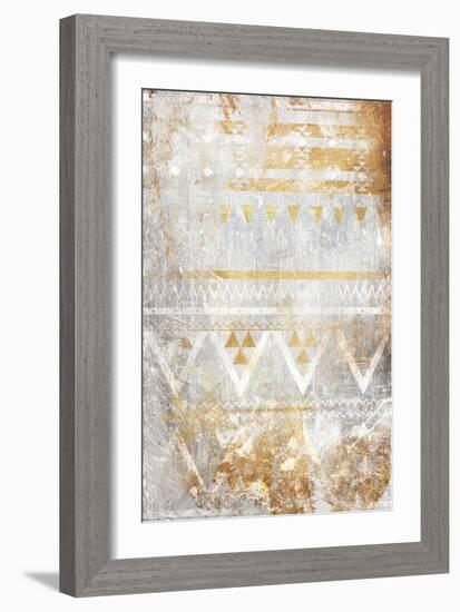 Aztec Takeover Gold-Jace Grey-Framed Art Print