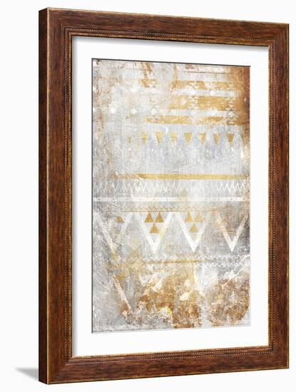 Aztec Takeover Gold-Jace Grey-Framed Art Print