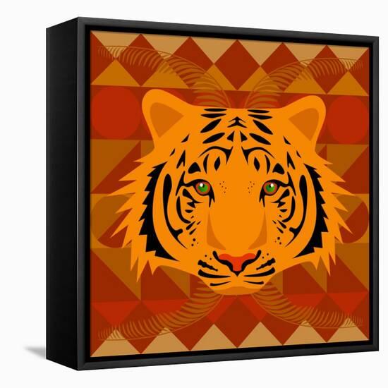 Aztec Tiger-Claire Huntley-Framed Premier Image Canvas