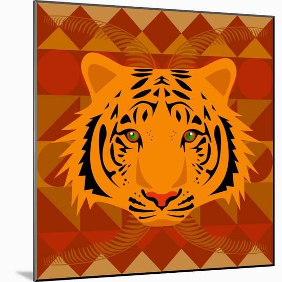 Aztec Tiger-Claire Huntley-Mounted Giclee Print