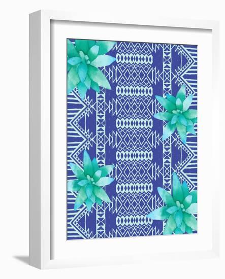 Aztec Tribal Mexican Pattern-Olha Kostiuk-Framed Art Print