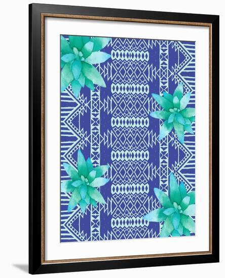 Aztec Tribal Mexican Pattern-Olha Kostiuk-Framed Art Print