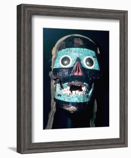 Aztec Turquoise and Lignite mosaic mask of Tezcatlipoca, 15th - 16th century.-Unknown-Framed Giclee Print