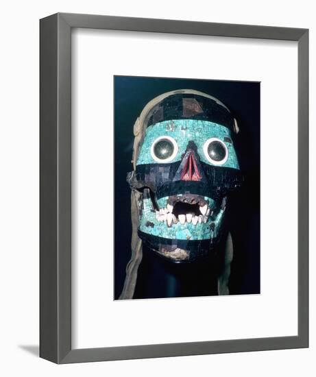 Aztec Turquoise and Lignite mosaic mask of Tezcatlipoca, 15th - 16th century.-Unknown-Framed Giclee Print