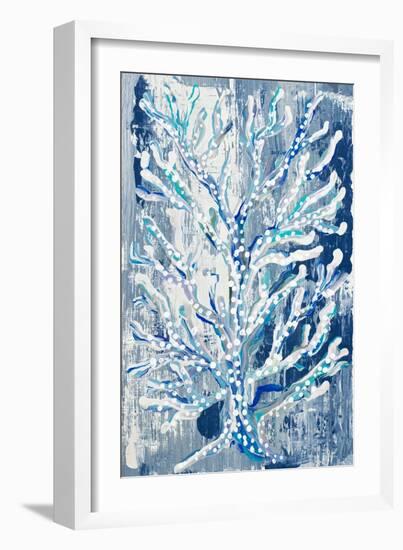 Azul Dotted Coral Vertical-Gina Ritter-Framed Art Print