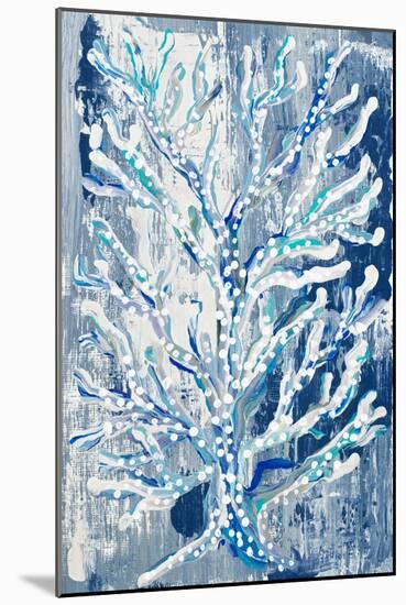 Azul Dotted Coral Vertical-Gina Ritter-Mounted Art Print