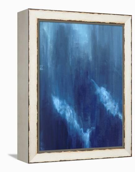 Azul Profundo Triptych I-Suzanne Wilkins-Framed Stretched Canvas