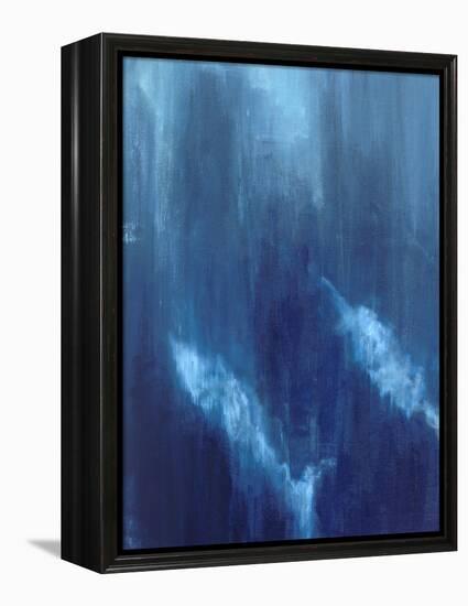 Azul Profundo Triptych I-Suzanne Wilkins-Framed Stretched Canvas