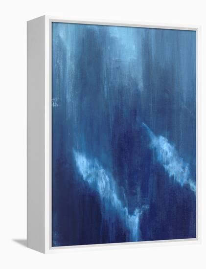 Azul Profundo Triptych I-Suzanne Wilkins-Framed Stretched Canvas