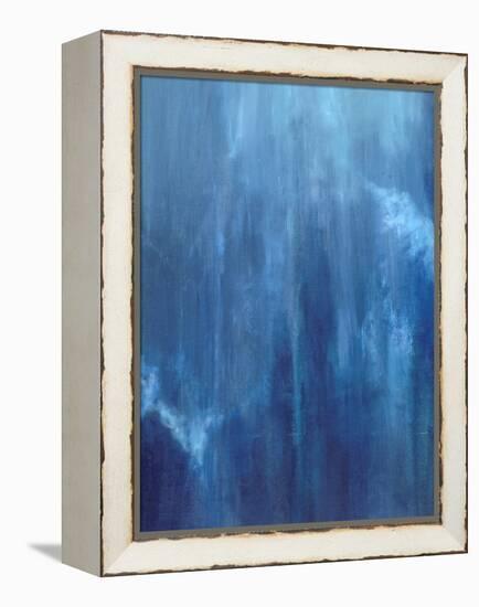 Azul Profundo Triptych II-Suzanne Wilkins-Framed Stretched Canvas